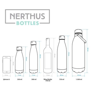 Termoska NERTHUS s dvojitou stenou z nerezovej ocele a titánom, vzduchotesné veko, 350 ml