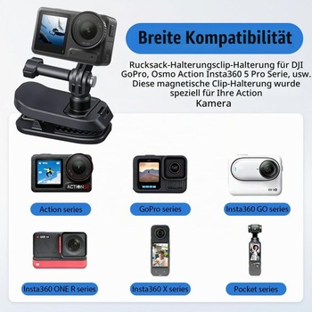 Magnetický držiak na batoh, držiak s rýchloupínacím klipom
