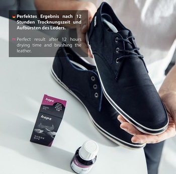 Vreciek Suede Dye, farbivo na topánky určené pre nubukovú a semišovú kožu, na opravu vyblednutej obuvi,