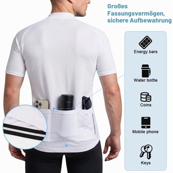 Pánsky cyklistický dres s krátkym rukávom, zips po celej dĺžke, priedušný, elastický, rýchloschnúci