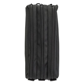 Idena 20121 - Peračník s 3 priehradkami na zips, cca 9 x 23 x 10 cm, čierny, 3 priehradky