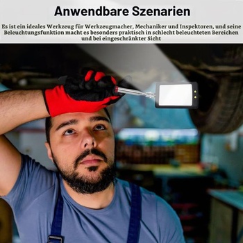 Inšpekčné zrkadlo, teleskopické s LED osvetlením, flexibilné a nastaviteľné inšpekčné zrkadlo,