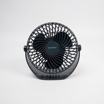 Stolný ventilátor SOLMIRA s dobíjacou batériou, zelený, USB typu C, prenosný, bezdrôtový, certifikácia