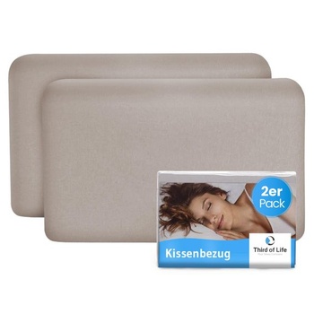 Obliečka na vankúš 40x25 taupe, dvojité balenie pre cestovné vankúše VOLAR