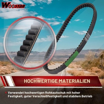 Náhradný remeň WOOSTAR 729-17.5-30 pre motor GY6 49cc 50cc 139QMB 139QMA čínsky skúter, moped,