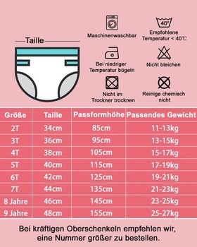 FLYISH DIRECT Balenie 6 detských nohavičiek na nočník, 2 roky, ružové