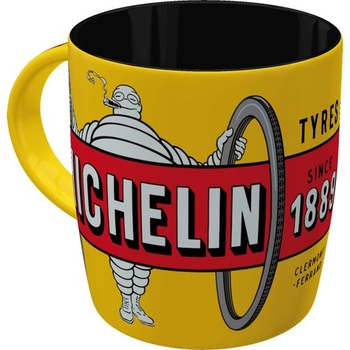 Nostalgický retro hrnček na kávu, 330 ml, Michelin – Tyres Bibendum Yellow