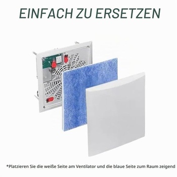 8 náhradných filtrov pre ventilátory radu Limodor Compact, prachové filtre 240 x 240 x 15 mm,