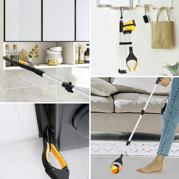 Drapač na sbírání předmětů, 108cm drapač pro seniory, sběrač odpadků, žlutý