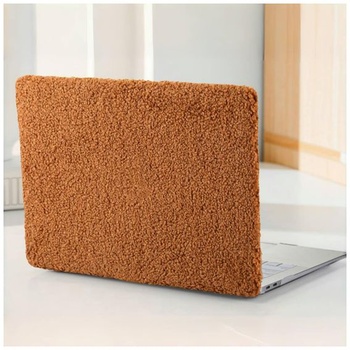 Púzdro pre MacBook Air 13-palcový 2022-2018 M1, plyšová koža hnedá plyšová hnedá MacBook Air 13
