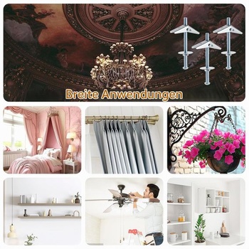 7 súprav kotiev M5 s preklápacími skrutkami, vrúbkovanými skrutkami a krídlovými maticami, so šesťhrannými