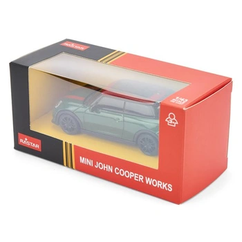 Model vozu CMJ Mini John Cooper Works v měřítku 1:43 – zelená | Vysoce detailní sběratelská edice |