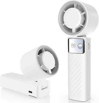 Ruční ventilátor, mini přenosný ventilátor s LCD displejem…