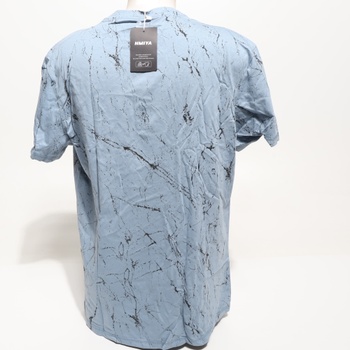 Pánske tričko HMIYA, 100% bavlna, vintage henley, krátky rukáv, letné, ležérne, veľkosť XL, čierna,