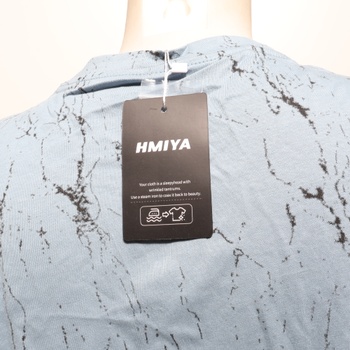 Pánske tričko HMIYA, 100% bavlna, vintage henley, krátky rukáv, letné, ležérne, veľkosť XL, čierna,