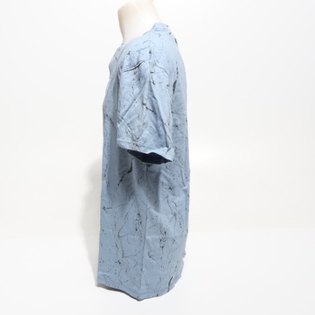 Pánske tričko HMIYA, 100% bavlna, vintage henley, krátky rukáv, letné, ležérne, veľkosť XL, čierna,