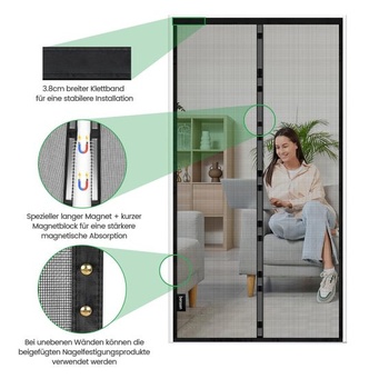 Síť proti hmyzu Berssen magnetická 100x210cm