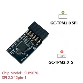 Bezpečnostný modul TPM 2.0 SPI 12pinový SLB9670 pre hernú WiFi dosku Gigabyte H610M