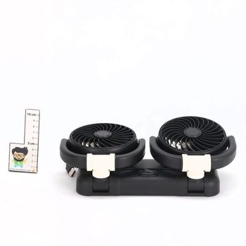 Ventilátor Gobesty do auta čierny