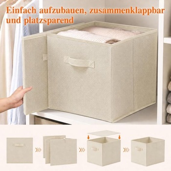 Sada 6 úložných krabíc z látkových materiálov Lifewit, skladacie úložné kocky pre police Kallax,