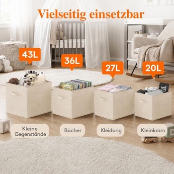 Sada 6 úložných krabíc z látkových materiálov Lifewit, skladacie úložné kocky pre police Kallax,