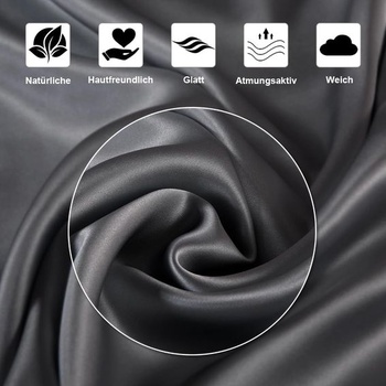 Obliečka na vankúš Ravmix Hodváb 30x50 Mulberry Silk, pre vlasy a pokožku, antracitová Antracitová
