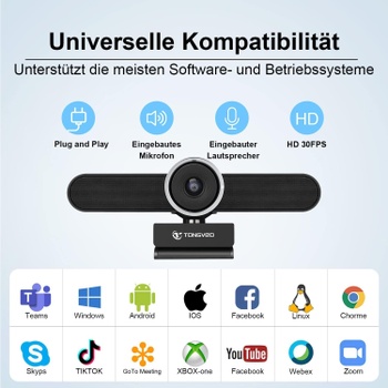 Webkamera TONGVEO All-in-One 4K černá