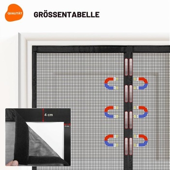 SIEŤOVÉ DVERE S MRIEŽKOU PROTI HMYZU Balkónové dvere 160x220cm | Vysoko kvalitná magnetická sieť proti