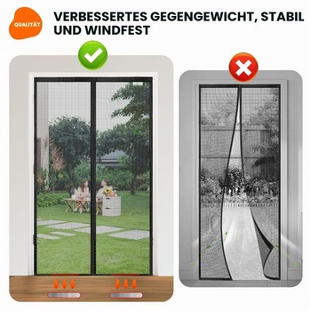 SIEŤOVÉ DVERE S MRIEŽKOU PROTI HMYZU Balkónové dvere 160x220cm | Vysoko kvalitná magnetická sieť proti