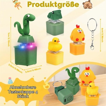 Sada 4 hračiek Fidget s príveskom na kľúče Clicker, kvákanie žiab B