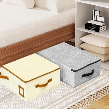 Úložný box pod posteľ Gabbrielli Home & More – ľan 1200D, skladací, rozmerovo stabilný, veko a zips,