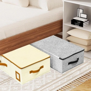 Úložný box pod postel Gabbrielli Home & More – len 1200D, skládací, rozměrově stabilní, víko a zip,