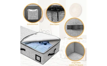 Úložný box pod postel Gabbrielli Home & More – len 1200D, skládací, rozměrově stabilní, víko a zip,