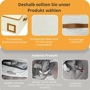Úložný box pod postel Gabbrielli Home & More – len 1200D, skládací, rozměrově stabilní, víko a zip,