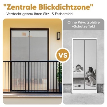 Magnetická sieť proti hmyzu Sekey na balkónové dvere | Ochrana proti hmyzu a centrálna zóna súkromia