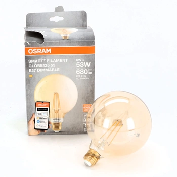Žárovka Osram SMART+ LED, G53, 6W, 2400K, E27, tvar koule, s vláknem, zlatá, stmívatelná,