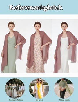 BEAUTELICATE Šifonová šála, dámská slavnostní elegantní šátek přes ramena, štola pro večerní šaty,