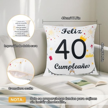 Obliečka na vankúš Seutgjie Gifts k 40. narodeninám, k 40 rokom, pre ženy, mužov, pre manželku,