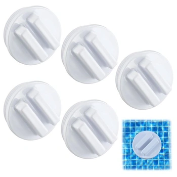QWORK® 5dielna sada zátok do bazéna s priemerom 1,5 palca, zátylky s tesniacim O-krúžkom, vypúšťací