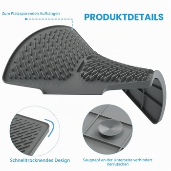 Silikonová odkapávací podložka BuyCard – skládací kuchyňská podložka 40x32 cm s odtokem a