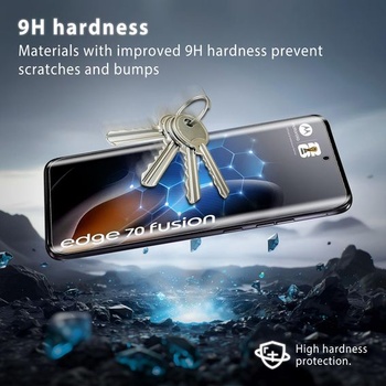 Ochranná fólia na displej V-PORYADKU pre Motorola Moto Edge 70 Fusion 5G, tvrdené sklo, balenie 2 ks