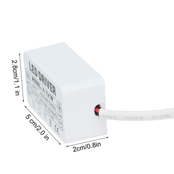 LED driver 4-7x1W, konštantný prúd 300mA, vstup AC85-265V, výstup DC12-26V, malé rozmery, dobrý