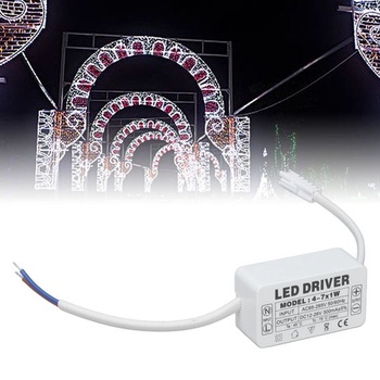 LED driver 4-7x1W, konštantný prúd 300mA, vstup AC85-265V, výstup DC12-26V, malé rozmery, dobrý
