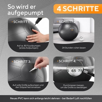 Gymnastická lopta – Nepriepustná cvičebná lopta, balančná lopta pre tehotné a jogu – Pilates loptu do