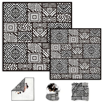 2 kusy cestovných kozmetických taštičiek, samolepiaca geometrická kozmetická taštička, kúzelná