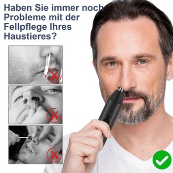 Dobíjací zastrihávač chĺpkov v nose pre mužov – Presný odstraňovač chĺpkov s LED displejom,