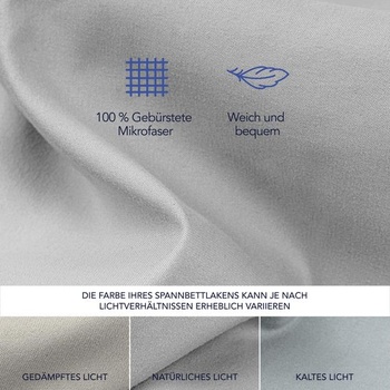 Dreamzie - Napínacie prestieradlo 100x200cm - 100% mikrovlákno - hĺbka vrecka 35cm 100 x 200 cm Šedá