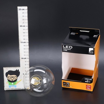 LED žiarovka EGLO E27, klasická okrúhla žiarovka, retro žiarovka, 4 watty (ekvivalent 40 wattov), 470