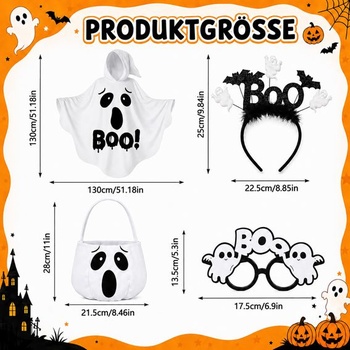 Halloweensky kostým ducha SelfTek pre ženy s pláštenkou svietiacou v tme pre dospelých
