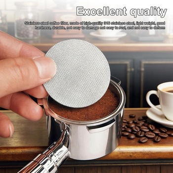 2 x 58mm nerezové sitká na espresso pre portafiltre, 2 modely opakovane použiteľných sít na